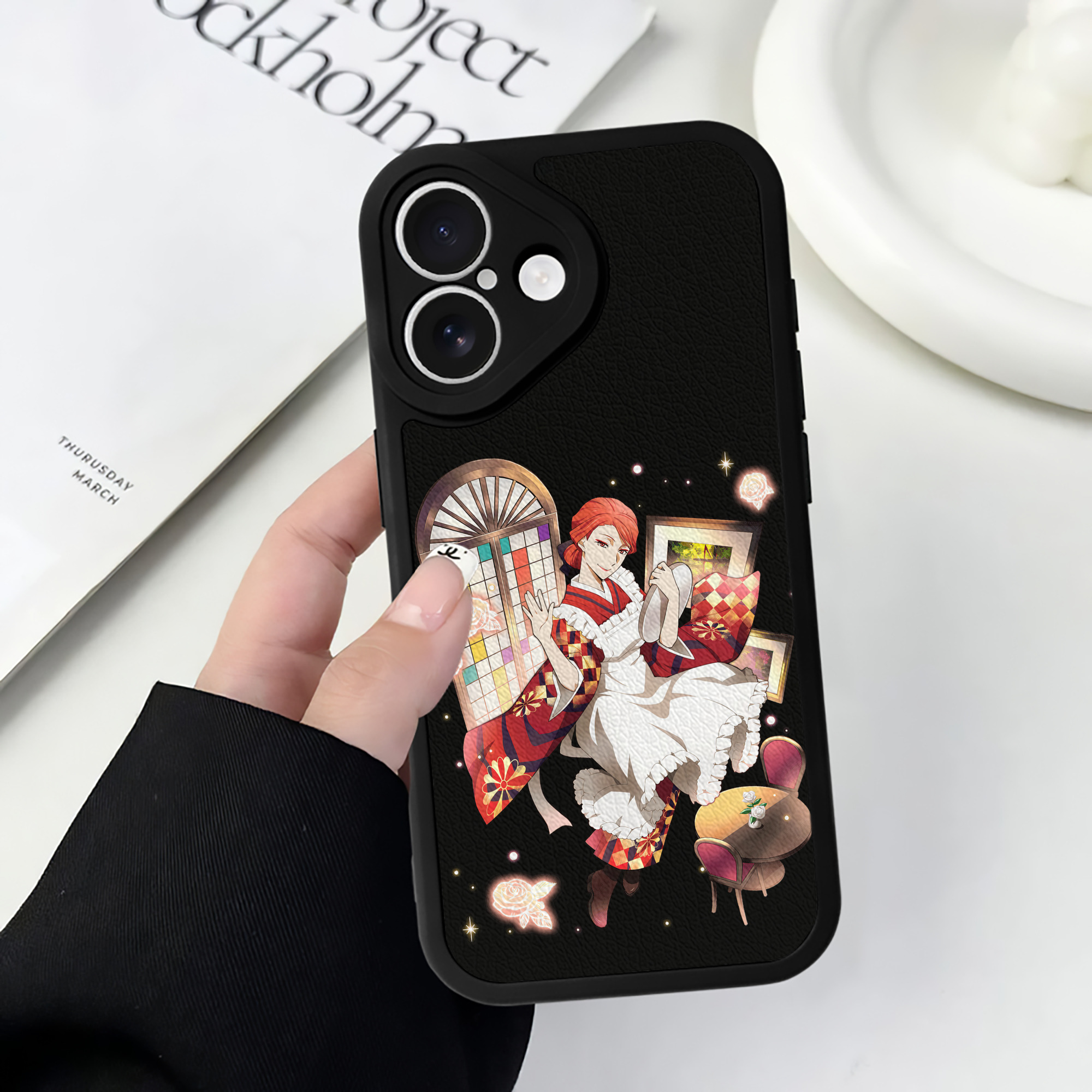 （画像用） 文豪ストレイドッグス Bungo Stray Dogs 【iPhone 16シリーズ対応】シリコンスマホケース（レザー調） 材質：シリコン